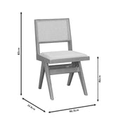 Set mese de sufragerie Winslow, 7 piese, nuc deschis, 160x85x75 cm, foto produs 11