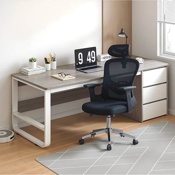 Set mobilă birou pentru studenți Think, Lemn și Metal, Birou, + Scaun ajustabil, 120x60x75 cm