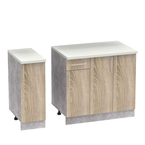 Set mobila bucatarie 4 buc Festa II, Sonoma, 120x60x85 cm
