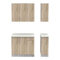 Set mobila bucatarie 4 buc Festa II, Sonoma, 120x60x85 cm, perspectiva suplimentara