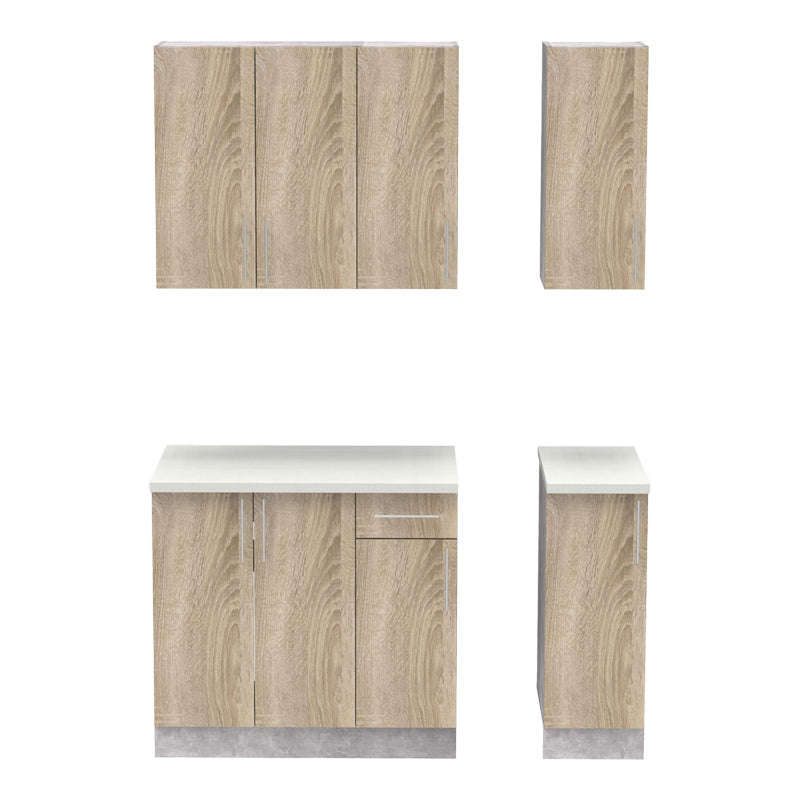 Set mobila bucatarie 4 buc Festa II, Sonoma, 120x60x85 cm