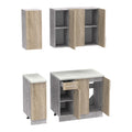 Set mobila bucatarie 4 buc Festa II, Sonoma, 120x60x85 cm, foto produs