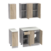 Set mobila bucatarie 4 buc Festa II, Sonoma, 120x60x85 cm, foto produs