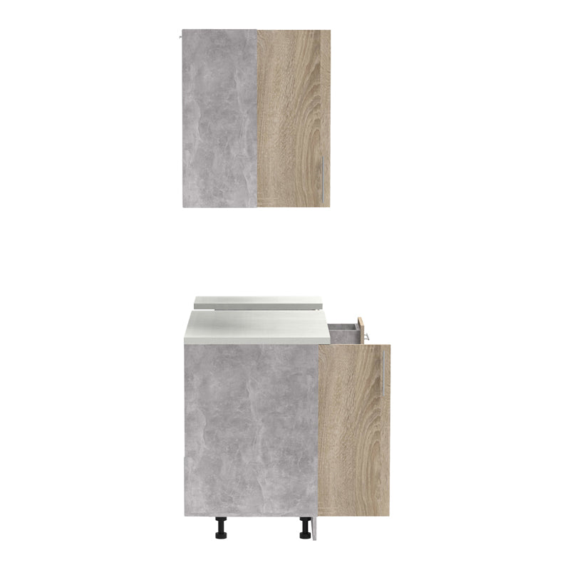 Set mobila bucatarie 4 buc Festa II, Sonoma, 120x60x85 cm