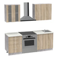 Dulap Bucatarie Set mobila bucatarie 4 buc Festa II Sonoma 140x60x85 cm