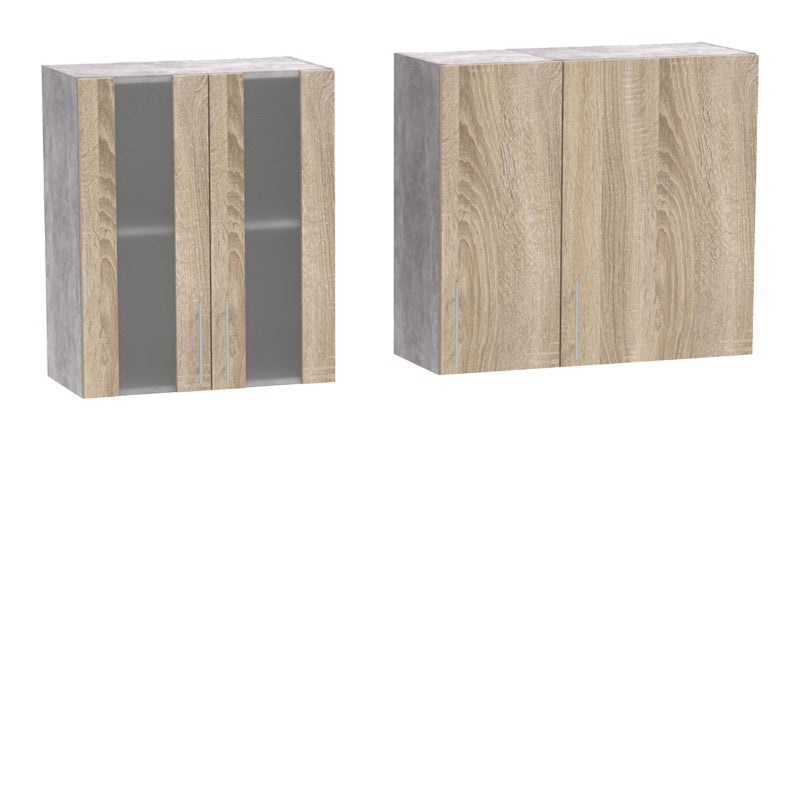 Set mobila bucatarie 4 buc Festa II, Sonoma, 140x60x85 cm, detaliu produs