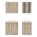 Set mobila bucatarie 4 buc Festa II, Sonoma, 140x60x85 cm, perspectiva suplimentara
