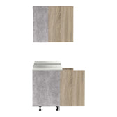 Set mobila bucatarie 4 buc Festa II, Sonoma, 140x60x85 cm, foto produs 6