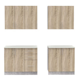 Set mobila bucatarie 4 buc Festa V, Sonoma, 160x60x85 cm