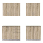 Set mobila bucatarie 4 buc Festa V, Sonoma, 160x60x85 cm, perspectiva suplimentara
