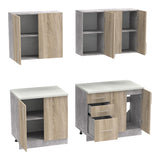 Set mobila bucatarie 4 buc Festa V, Sonoma, 160x60x85 cm