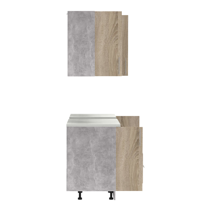 Set mobila bucatarie 4 buc Festa V, Sonoma, 160x60x85 cm, foto produs 6