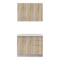 Set mobila bucatarie Festa, Sonoma, 100x60x85 cm, perspectiva suplimentara