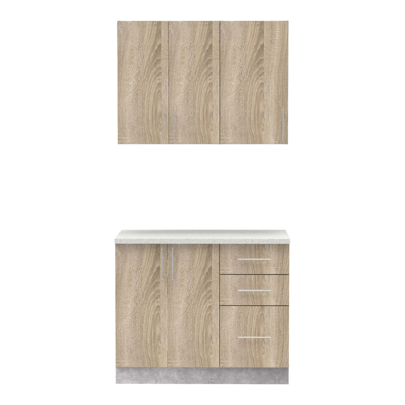 Set mobila bucatarie Festa, Sonoma, 100x60x85 cm