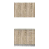 Set mobila bucatarie Festa, Sonoma, 100x60x85 cm, perspectiva suplimentara