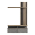 Set mobila living cu aspect de marmura, Perlento, culori bej și sonoma, lemn, 140x41x219 cm, detaliu produs