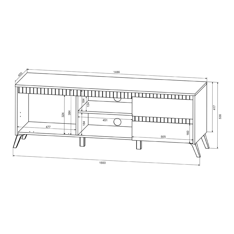 Set mobila sufragerie Belka, Crem, 210x45x153 cm
