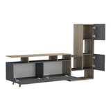 Set mobila sufragerie Defry, Sonoma-Antracit, 178x32x110 cm