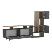 Set mobila sufragerie Defry, Sonoma-Antracit, 178x32x110 cm, imagine ambient