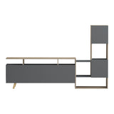 Set mobila sufragerie Defry, Sonoma-Antracit, 178x32x110 cm