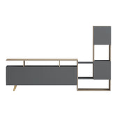 Set mobila sufragerie Defry, Sonoma-Antracit, 178x32x110 cm, imagine produs 4