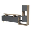Set mobila sufragerie Defry, Sonoma-Antracit, 178x32x110 cm, imagine produs 5