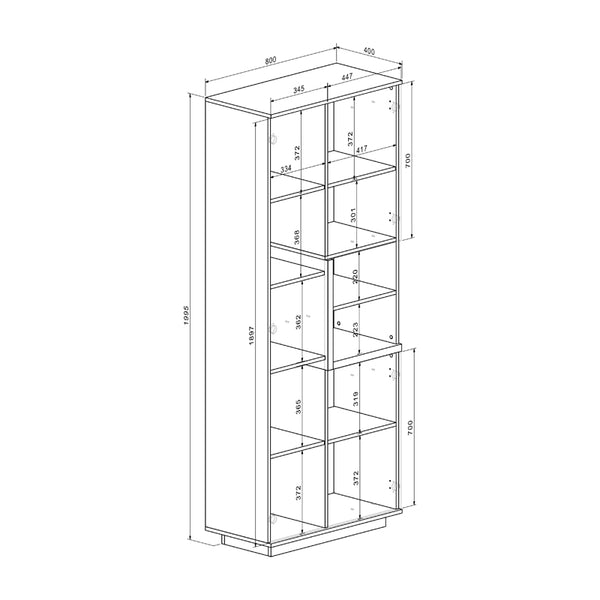 Set mobila sufragerie Norda, Crem, 187x40x59 cm