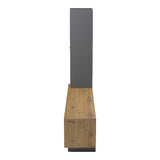 Set mobila sufragerie Tilveo, Stejar-Antracit, 230x42x180 cm
