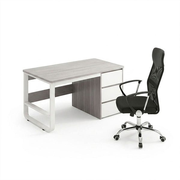 Set mobilier de birou Expert, birou si scaun, Gri