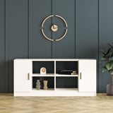 Set mobilier de birou Linta XL, 5 piese, Birou - Biblioteca - Consola - Masa - Rollbox, 140x60x74 cm - Alb