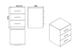 Set mobilier de birou Linta XL, 5 piese, Birou - Biblioteca - Consola - Masa - Rollbox, 140x60x74 cm - Bej