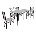 Masa Cu Scaune Set mobilier de dining cu 5 piese, Roza, sonoma, 110x60x75 cm