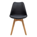 Set Mobilier de Dining cu Scaune Gaston, Negru, cu Masă Prestone, Lemn, 70x70x75 cm, perspectiva suplimentara