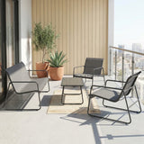 Set mobilier de grădină cu funcție outdoor Veranda, textilenă-metal, Antracit, 200x150x85 cm