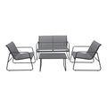 Set mobilier de grădină cu funcție outdoor Veranda, textilenă-metal, Antracit, 200x150x85 cm, imagine suplimentara