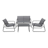 Set mobilier de grădină cu funcție outdoor Veranda, textilenă-metal, Antracit, 200x150x85 cm