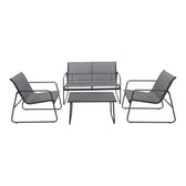 Set mobilier de grădină cu funcție outdoor Veranda, textilenă-metal, Antracit, 200x150x85 cm, imagine suplimentara