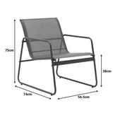 Set mobilier de grădină cu funcție outdoor Veranda, textilenă-metal, Antracit, 200x150x85 cm