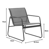 Set mobilier de grădină cu funcție outdoor Veranda, textilenă-metal, Antracit, 200x150x85 cm, foto produs 11