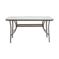 Set mobilier de sufragerie cu masă și scaune, Sussie-Ensure, Metal și sticlă, Maro, 120x70x70 cm, foto produs 6