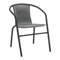 Set mobilier dining cu funcție extensibilă Valor-Obbi, Metal/Glas, Negru - Gri, 110x60x70 cm, imagine suplimentara
