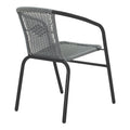 Set mobilier dining cu funcție extensibilă Valor-Obbi, Metal/Glas, Negru - Gri, 110x60x70 cm, detaliu produs