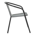 Set mobilier dining cu funcție extensibilă Valor-Obbi, Metal/Glas, Negru - Gri, 110x60x70 cm, perspectiva suplimentara