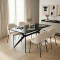 Masa Cu Scaune Set Mobilier Dining cu Funcție Extinsă, Masebo/Ezali, Lemn/Metal, 140x80x75 cm, 5 piese