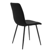 Set Mobilier Dining cu Masă și 4 Scaune, Natali-Noor, Negru, Picioare Lemn, 120x80x76 cm, perspectiva suplimentara