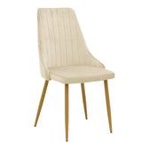 Set Mobilier Dining cu Scaune Azori Beige și Masă de Sticlă Antoro, Sticlă/Metal, 80x75 cm, detaliu produs