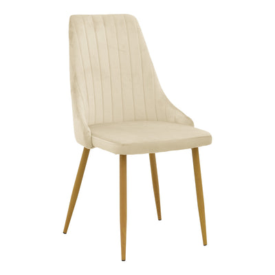 Set Mobilier Dining cu Scaune Azori Beige și Masă de Sticlă Antoro, Sticlă/Metal, 80x75 cm, detaliu produs