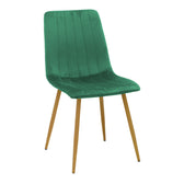 Set Mobilier Dining cu Scaune Noor Cypress și Masă Antoro cu Blat din Sticlă, Metal și Sticlă, Masă, Set 5 Piese, D100x75 cm, detaliu produs