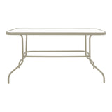 Set mobilier dining Tade-Valor, Metal și Sticlă, Multicolor, 110x60x70 cm