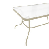 Set mobilier dining Tade-Valor, Metal și Sticlă, Multicolor, 110x60x70 cm